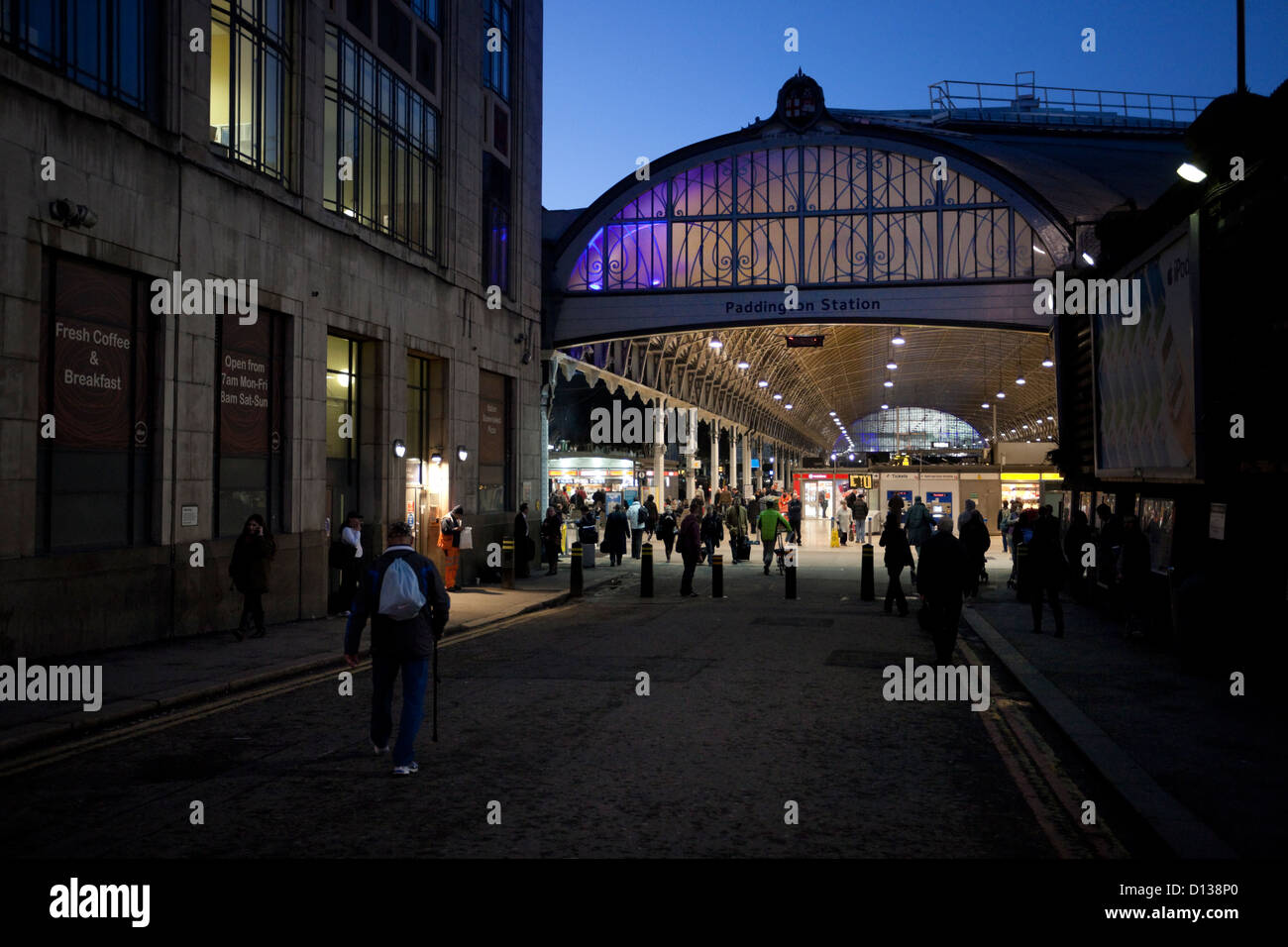 Paddington Railway Station entrance on Praed Street, Paddington, London