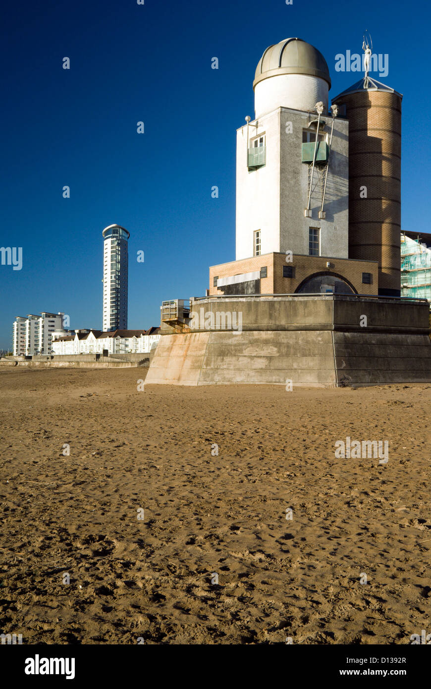 observatory tower maritime quarter swansea south wales Stock Photo