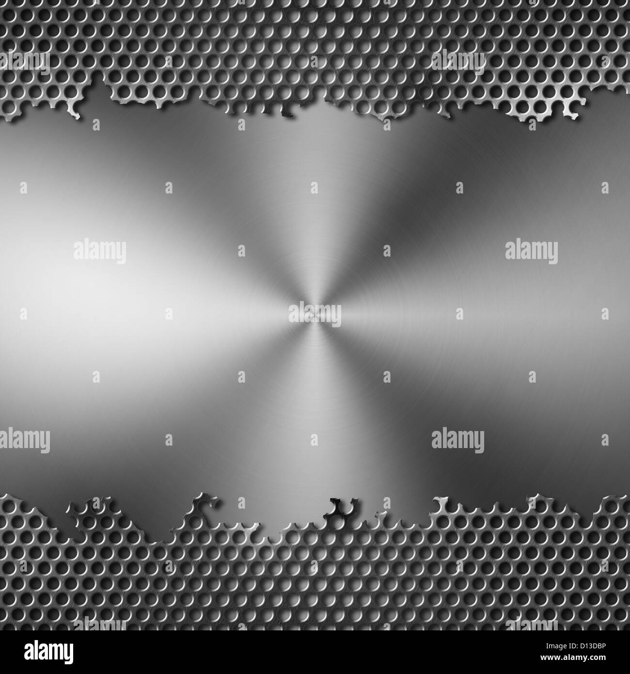 perforated metal with brushed background Stock Photo - Alamy