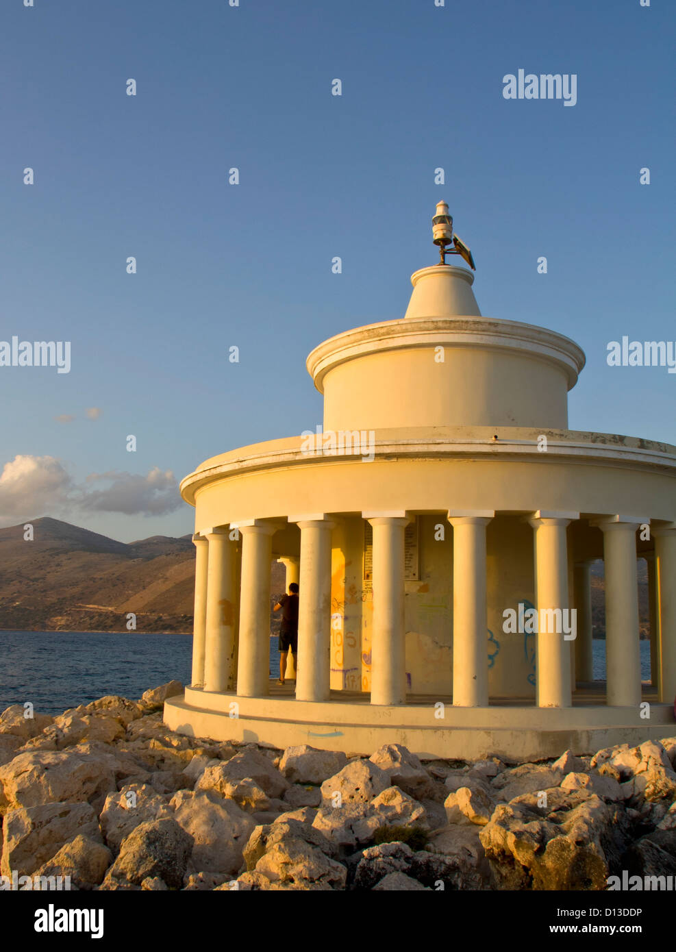 Lighthouse of St. Theodore at Argostoli of Kefalonia island in Greece Stock Photo