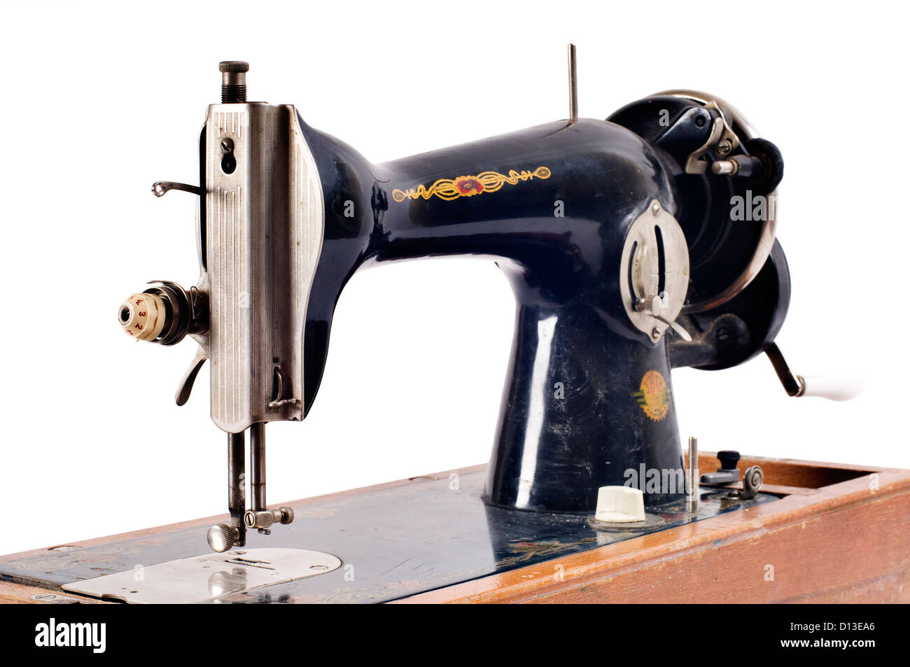 Old Sewing Machine Needle Black Thread Stock Photo 779744518