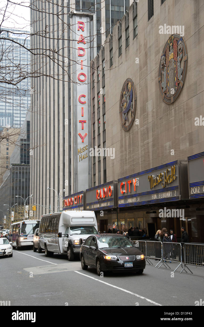 Music Hall Radio City on Avenue of the Americas Manhattan New York USA Stock Photo