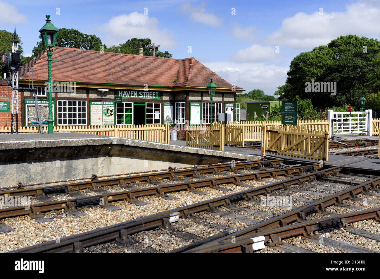 Train Station, Havenstreet Steam Railway, Isle of Wight, UK, GB. Stock Photo