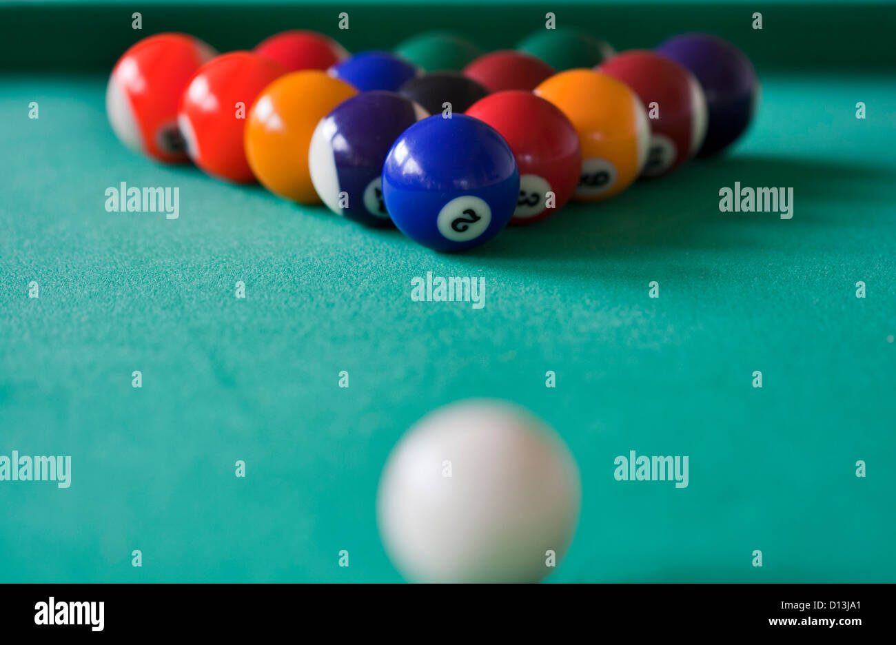 Ready to play pool billiards Stock Photo Alamy