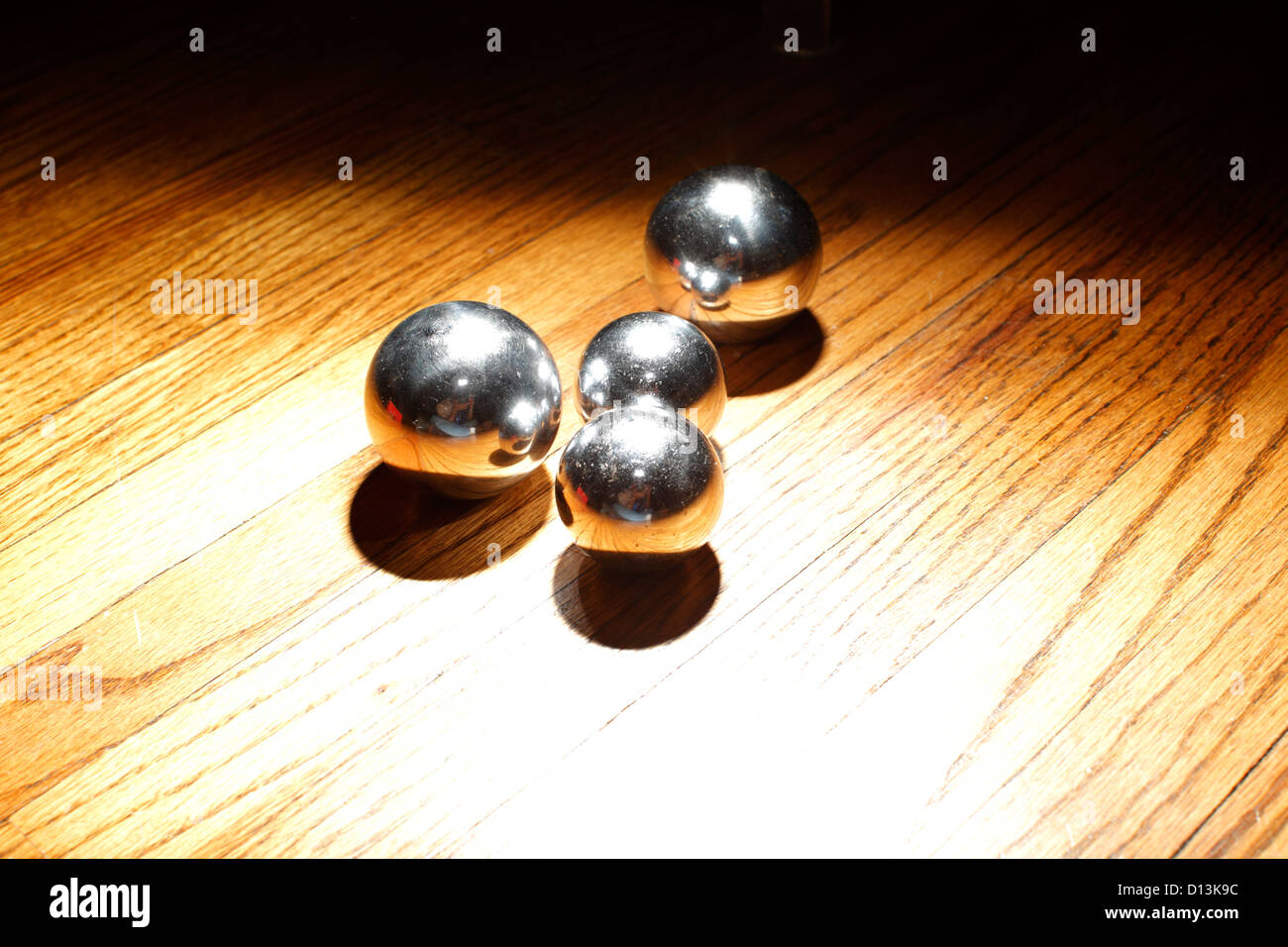 4 steel balls Stock Photo Alamy