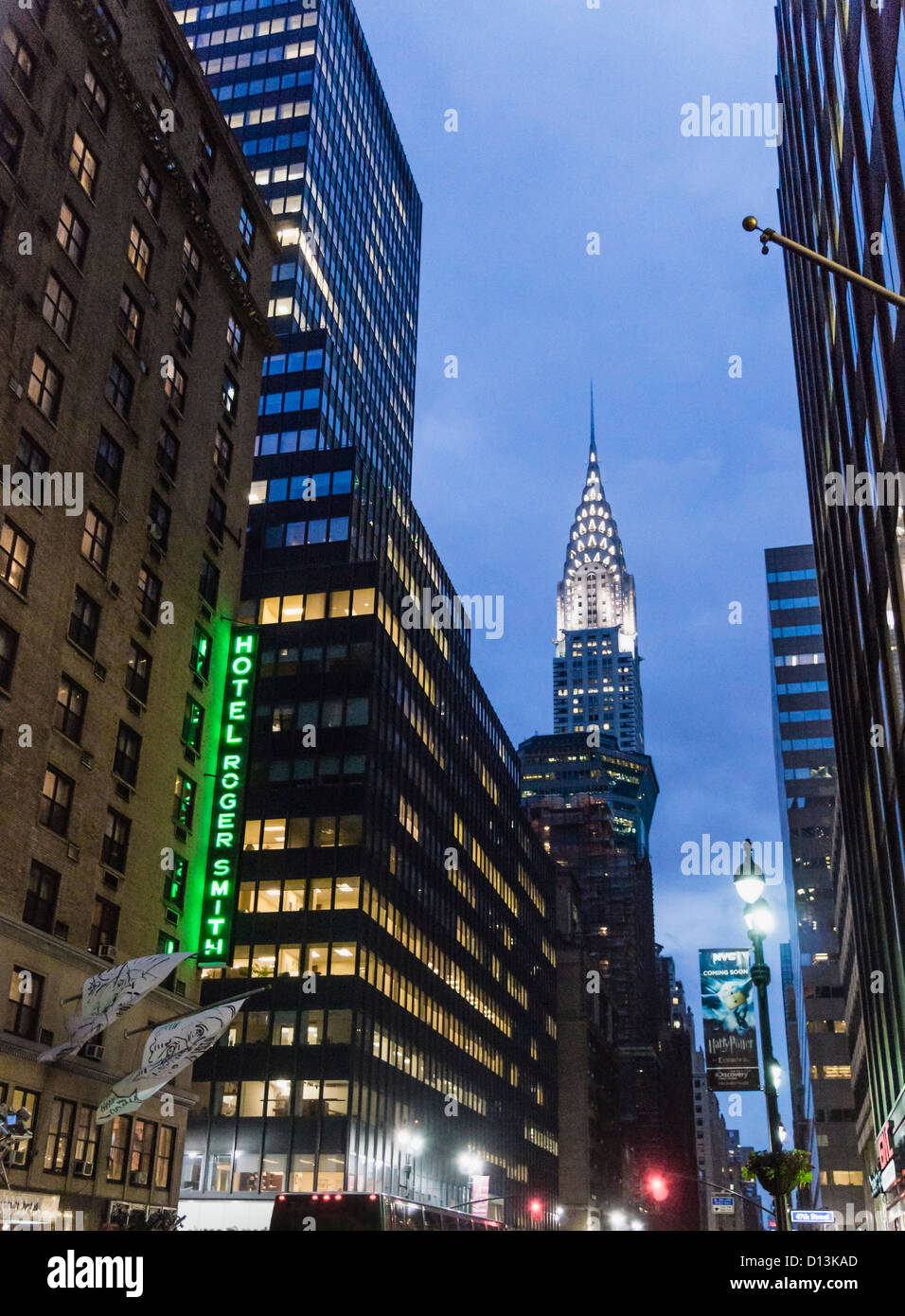 Lexington Avenue, Chrysler building, New York Stock Photo