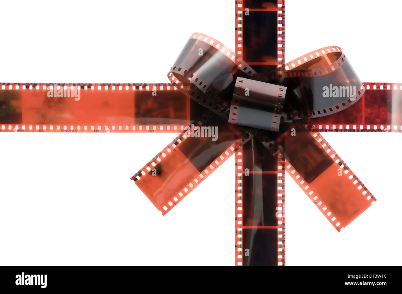 film tape bow isolated on white Stock Photo - Alamy