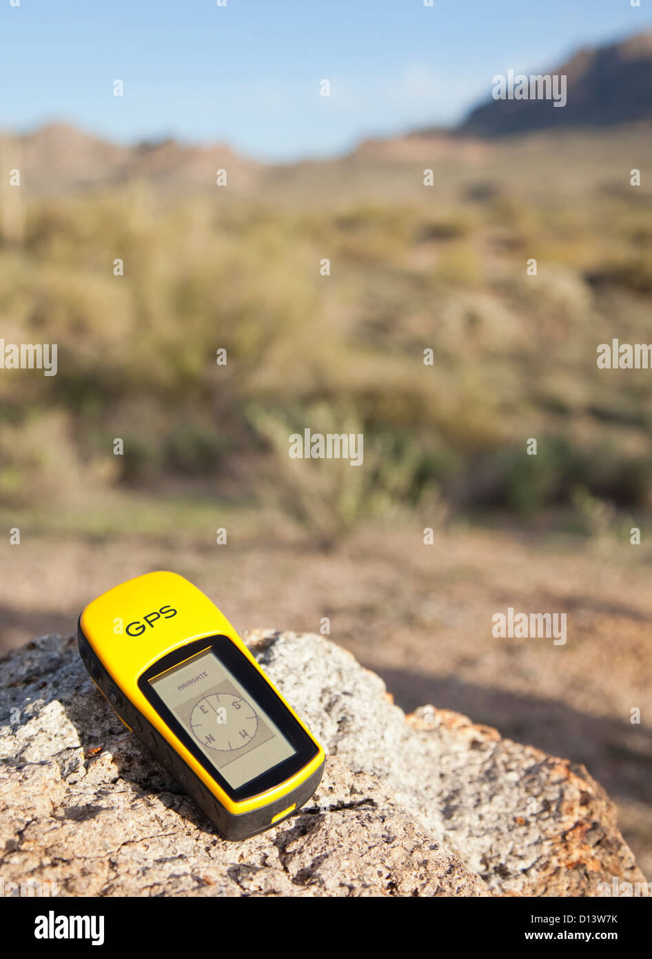 Usa Arizona Phoenix Gps Equipment On Rock Stock Photo Alamy