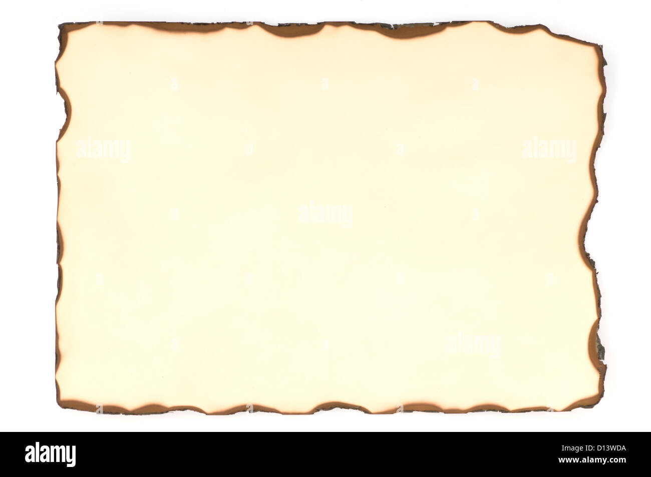 old paper with burn edges Stock Photo Alamy