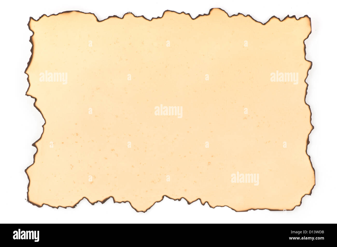 old paper with burn edges Stock Photo Alamy