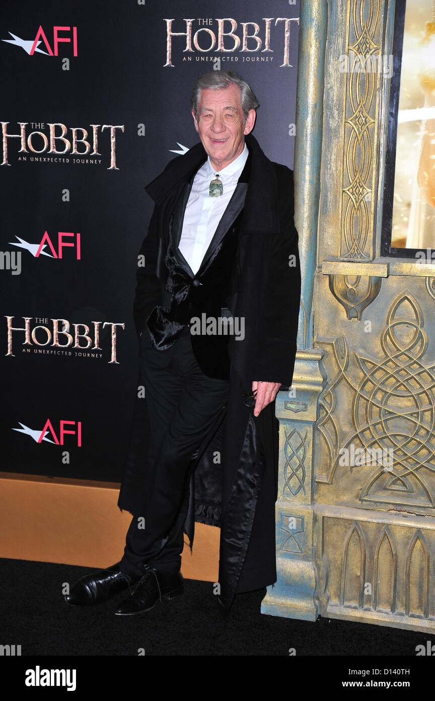 New York, USA. 6th December 2012. Ian McKellen at arrivals for THE HOBBIT: AN UNEXPECTED JOURNEY Premiere, The Ziegfeld Theatre, New York, NY December 6, 2012. Photo By: Gregorio T. Binuya/Everett Collection Stock Photo
