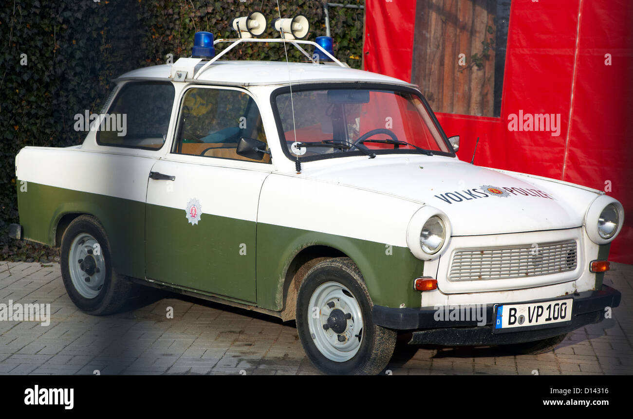 Trabant Police Car East Berlin Germany Stock Photo