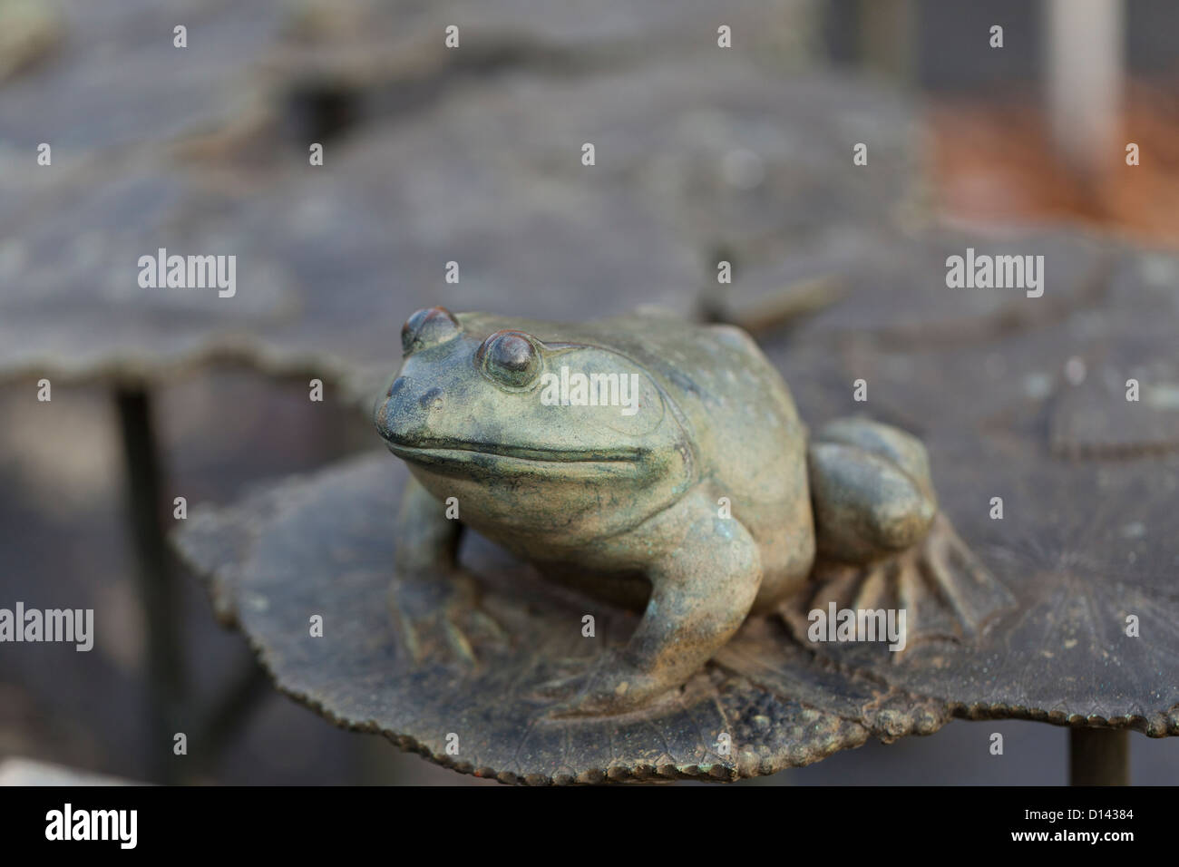Frog sculpture Stock Photo