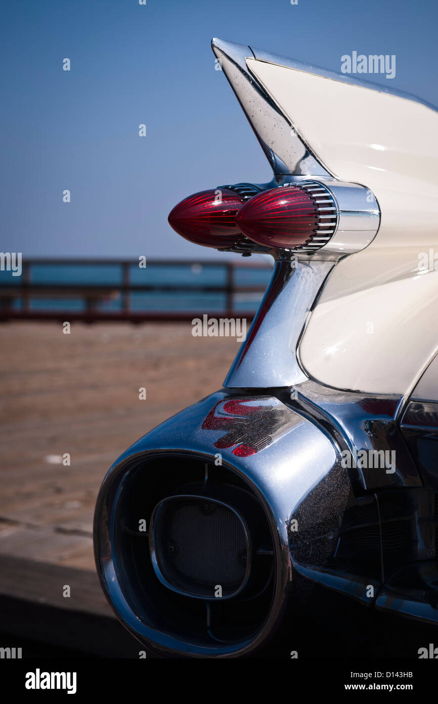Extravagant tail fin on a 1960s auto Stock Photo