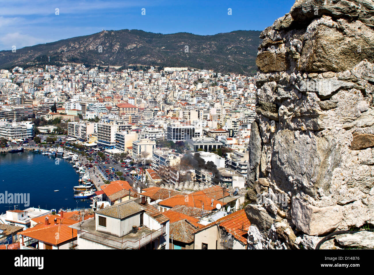 City of Kavala in Greece (summer resort place ) Stock Photo