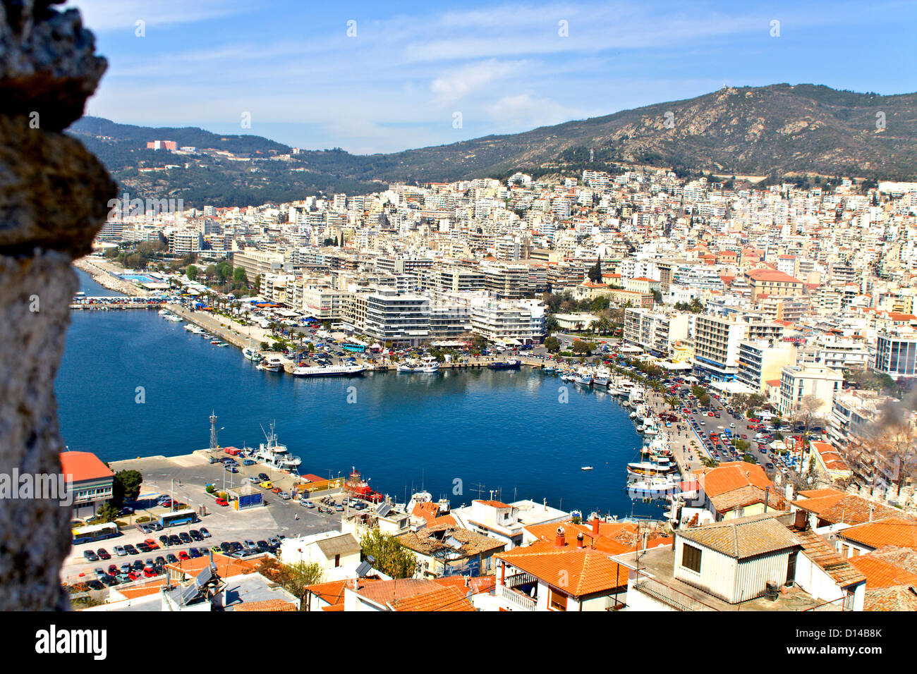 City of Kavala in Greece (summer resort place ) Stock Photo