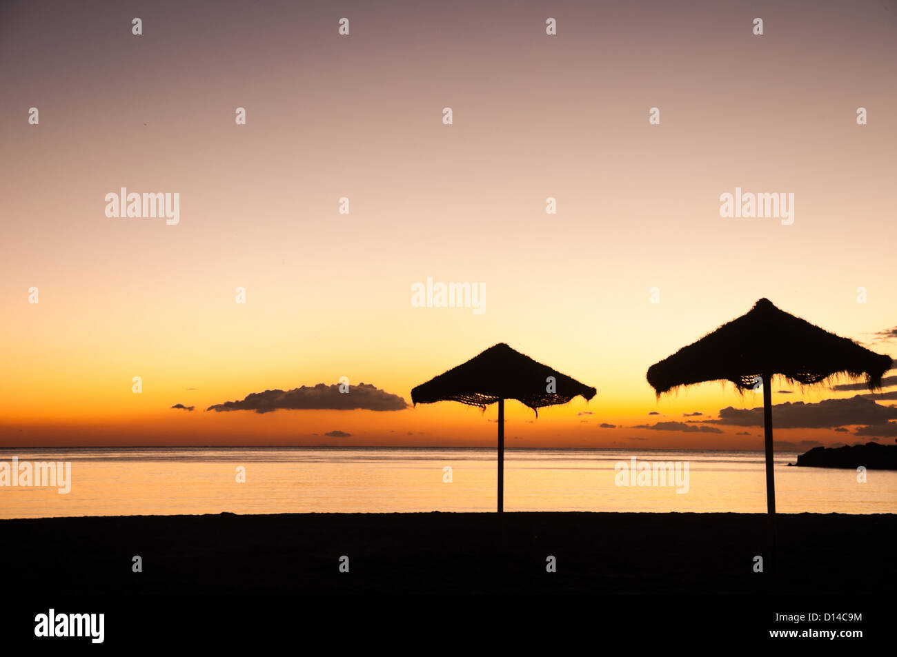 Sunrise on the mediteranean Stock Photo