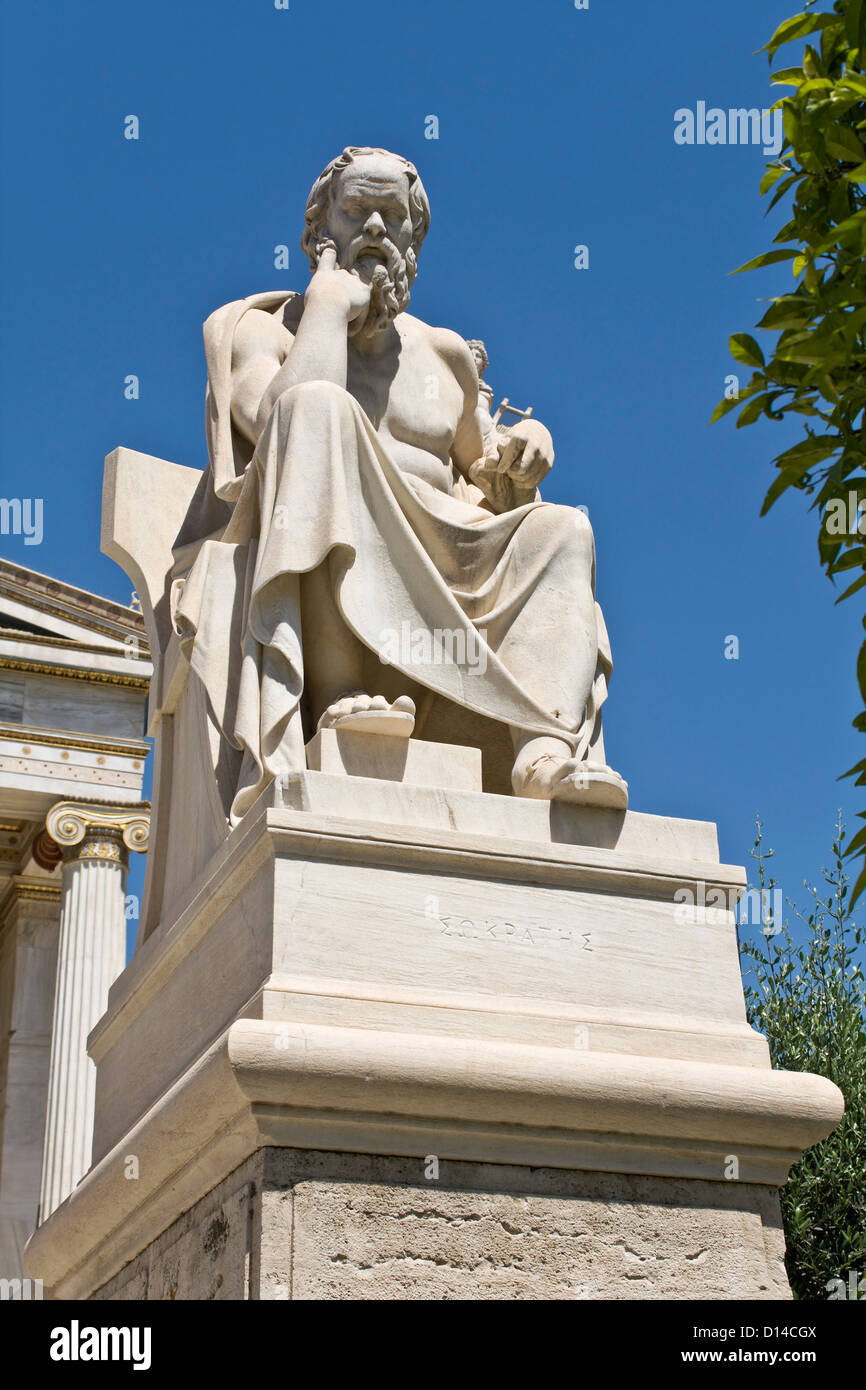 Socrates statue at the Academy of Athens building in Athens, Greece Stock  Photo - Alamy