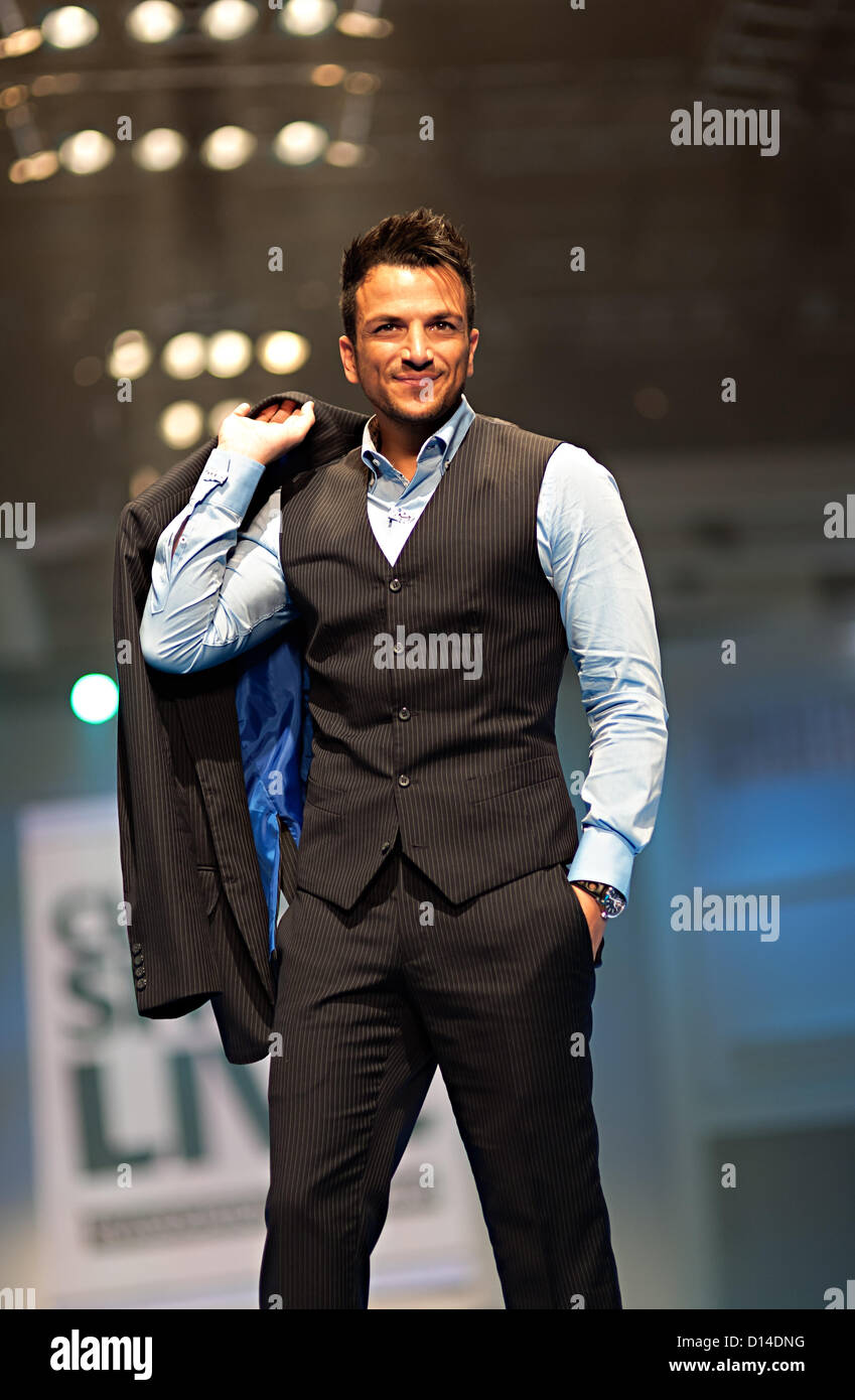 Birmingham, UK. 7th December 2012. Peter Andre launches new clothing range 'Alpha' at Clothes Show Live 2012, NEC, Birmingham, UK Stock Photo