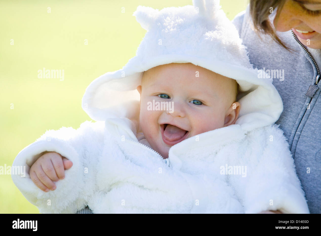 portrait of baby with mother Stock Photo