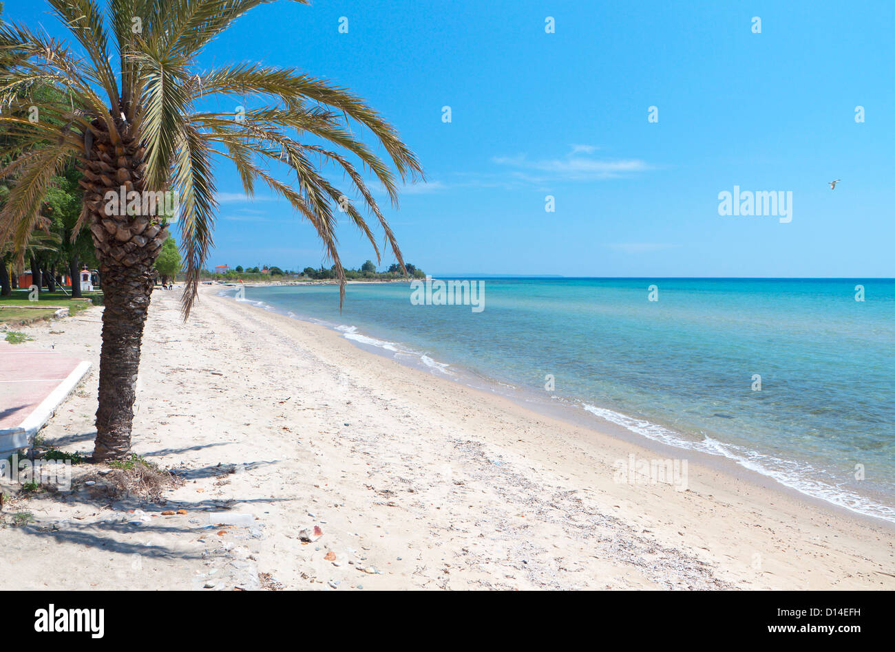 Scenic beach at Halkidiki peninsula in Greece Stock Photo