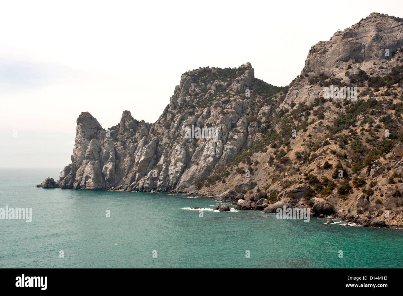 Kapchik cape and Delimansky harbor. Noviy Svet, Crimea, Ukraine. Stock Photo