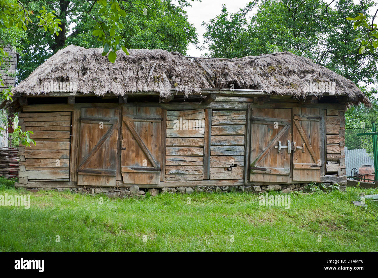 Country Old Big Wooden Shed Ukraine Stock Photo 52350012 Alamy