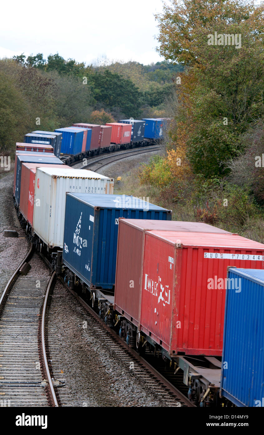 Freightliner train Stock Photo - Alamy