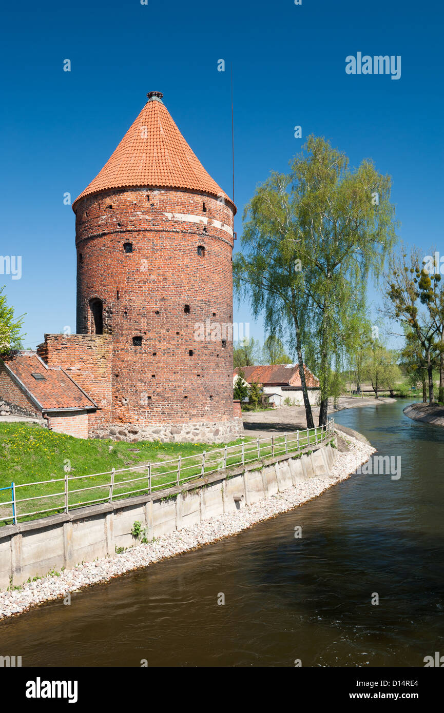 The Stork Tower, Dobre Miasto, Warmian-Masurian Voivodeship, Poland Stock Photo