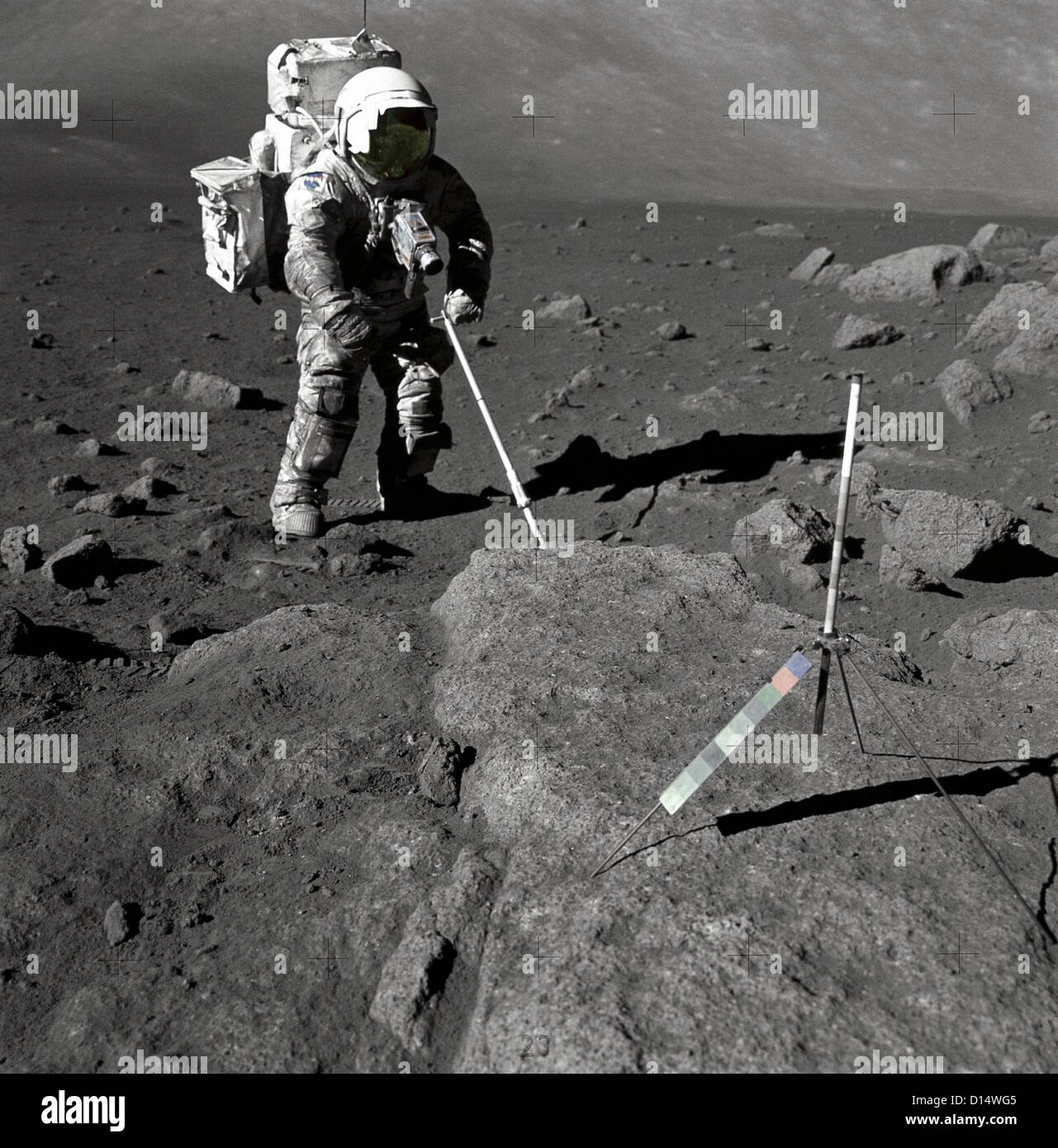 Apollo 17 astronaut Harrison Schmitt, lunar module pilot, collected ...