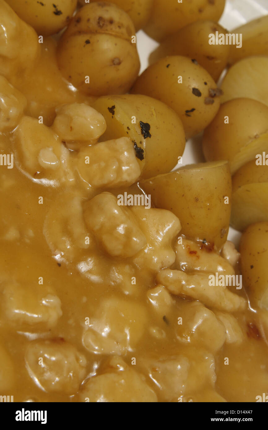 home made sweet & sour quorn chicken style pieces served with halved