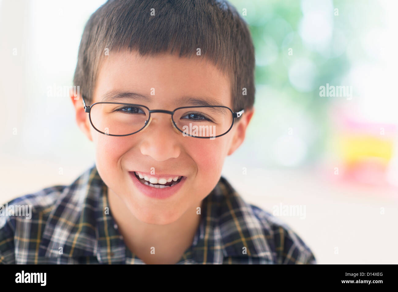 Hispanic boy wearing eyeglasses hires stock photography and images Alamy