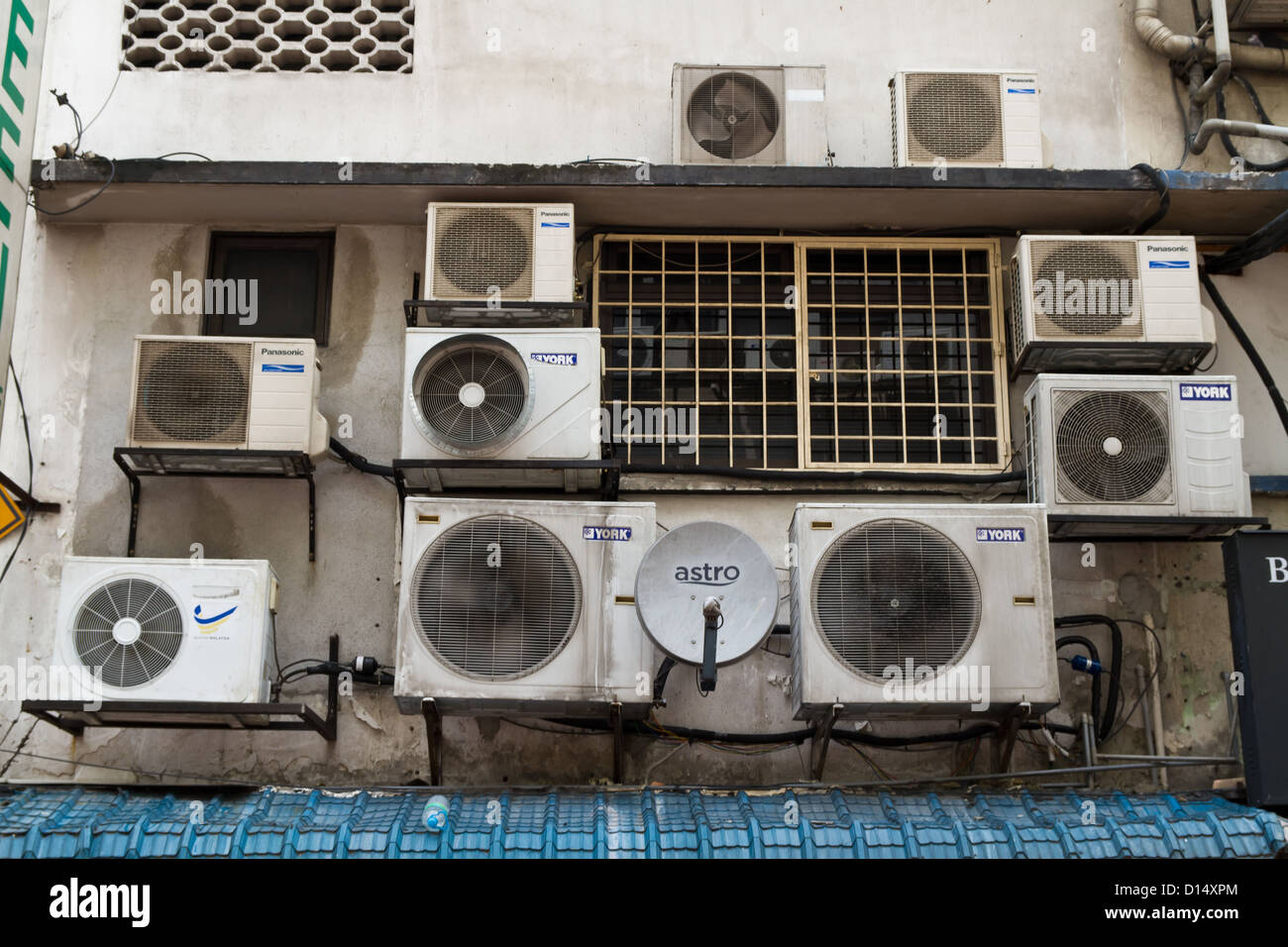 Air Condition Ventilators on an exterior Facade in Kuala Lumpur