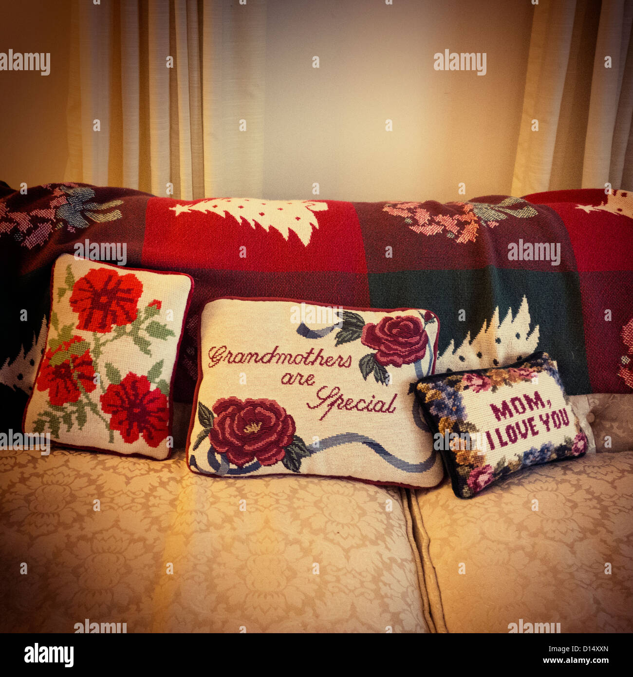 USA, North Carolina, Antique cushions Stock Photo Alamy