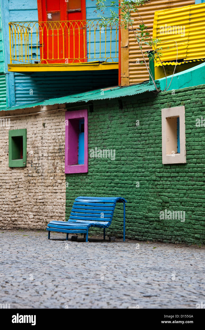 Colorful Building in La Boca, Buenos Aires Stock Photo