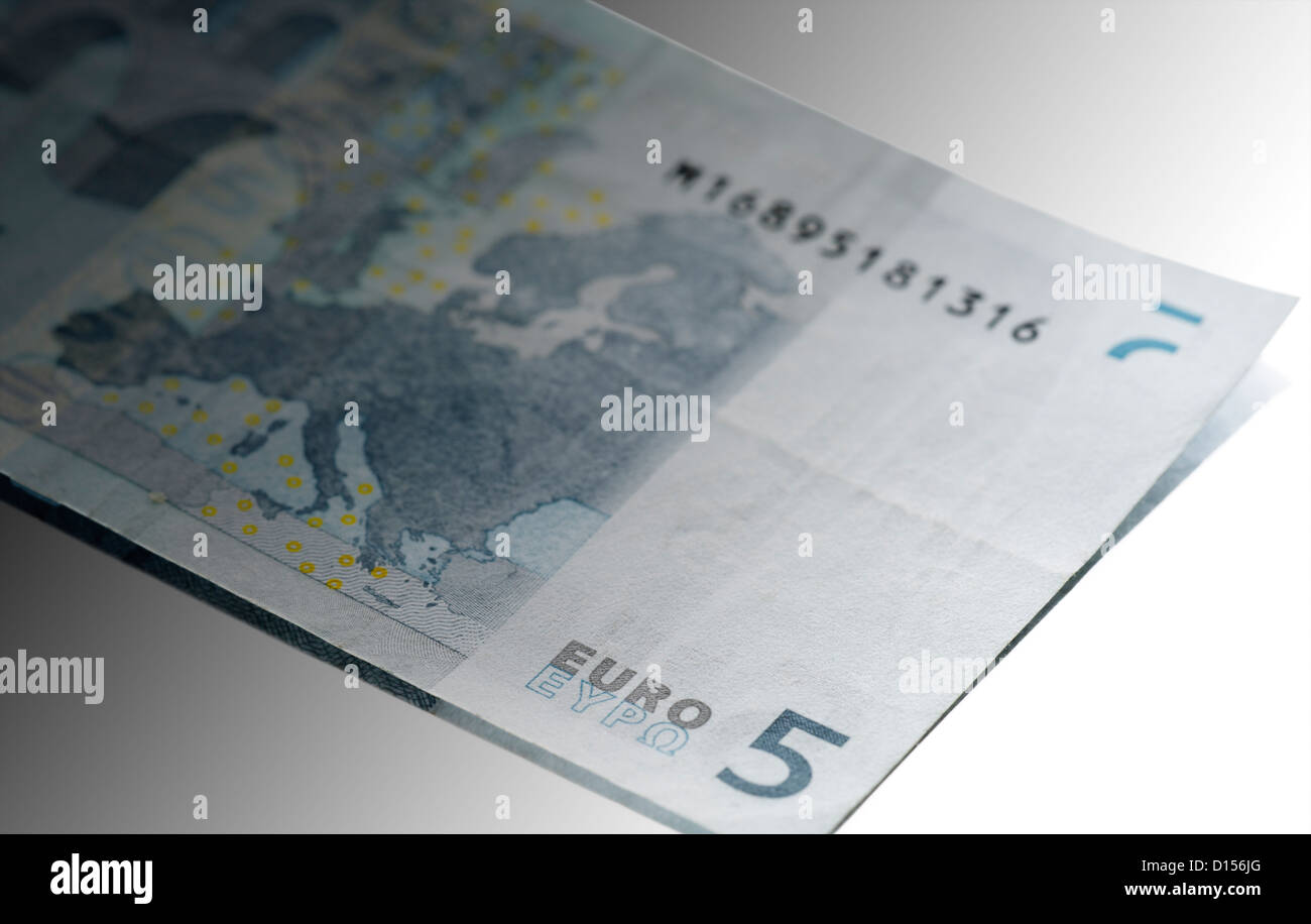 5 Euro bill bank note Stock Photo