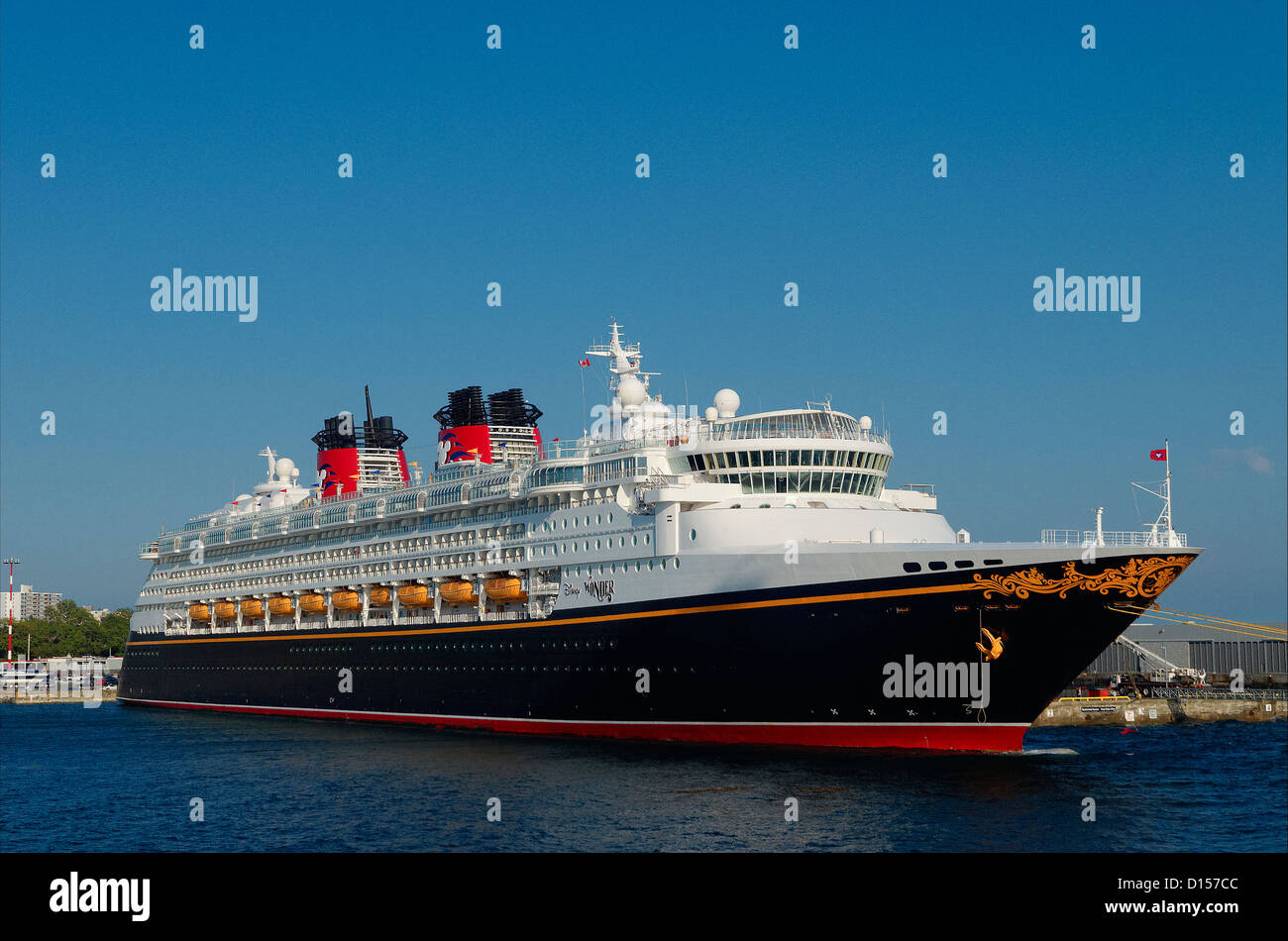 Cruise ship 'Disney Wonder', docked in Victoria, British Columbia, Canada Stock Photo