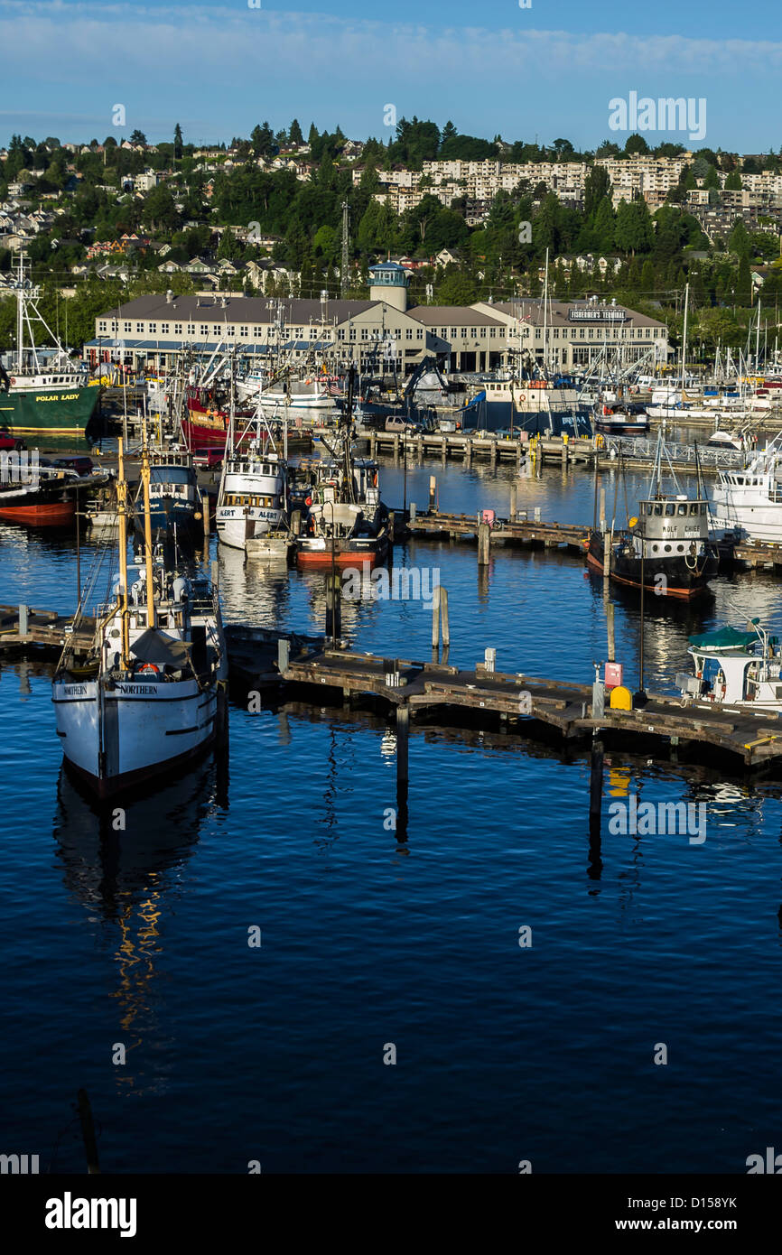 USA, Washington, Seattle. Fishermen's Terminal on Salmon Bay is home