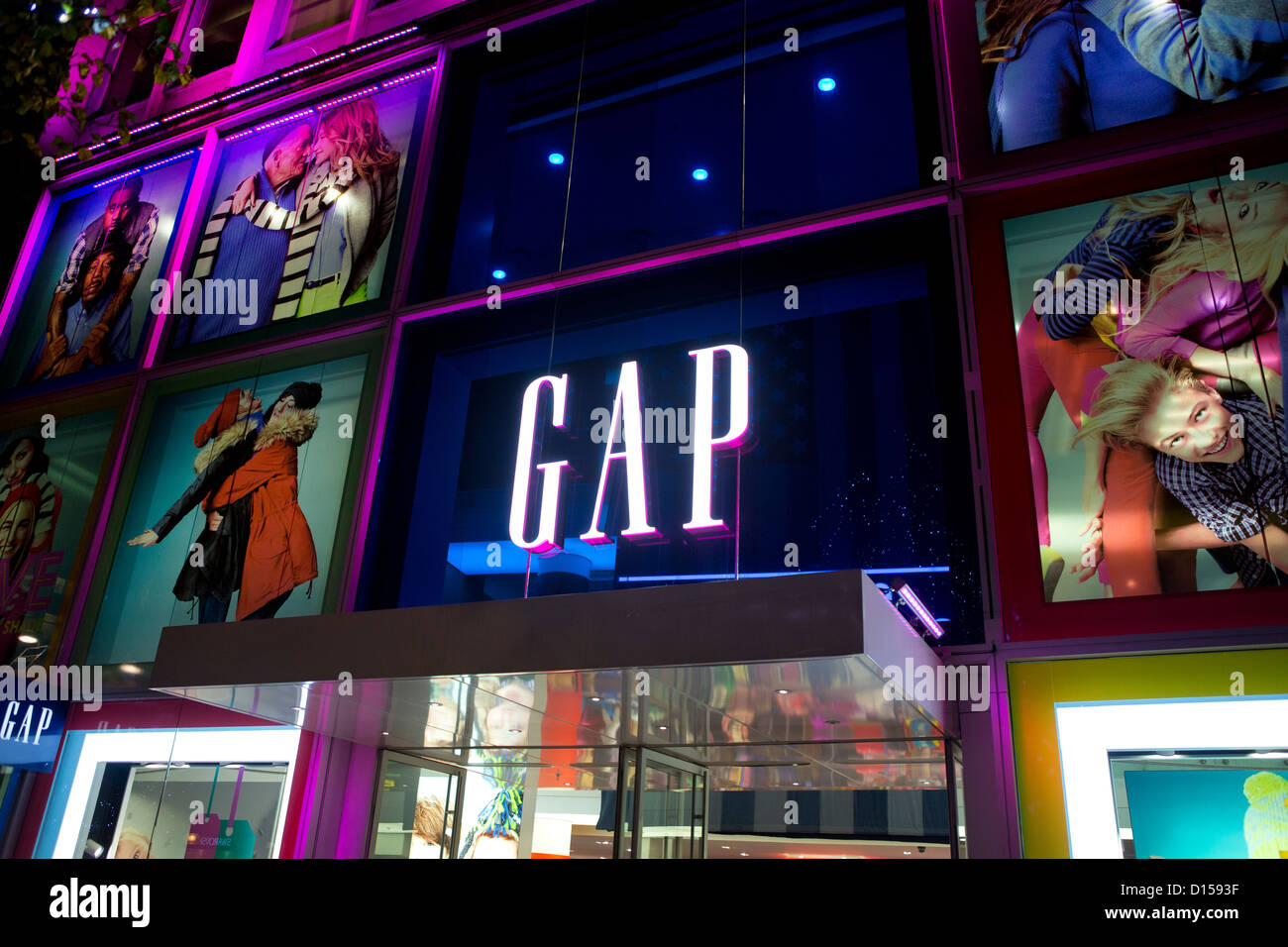 Gap store in London, Stock Photo