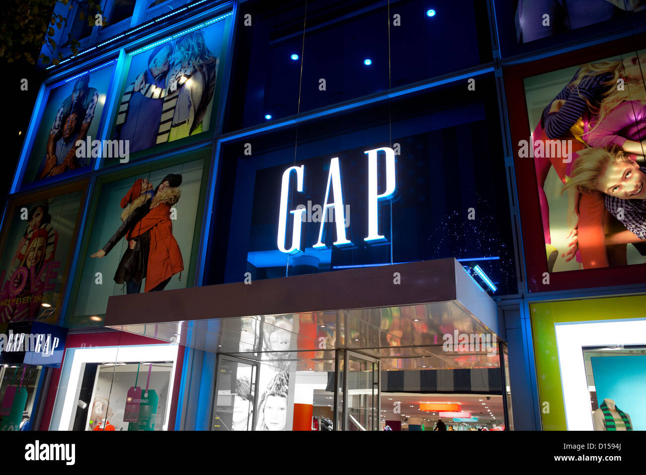 Gap store in London, Stock Photo