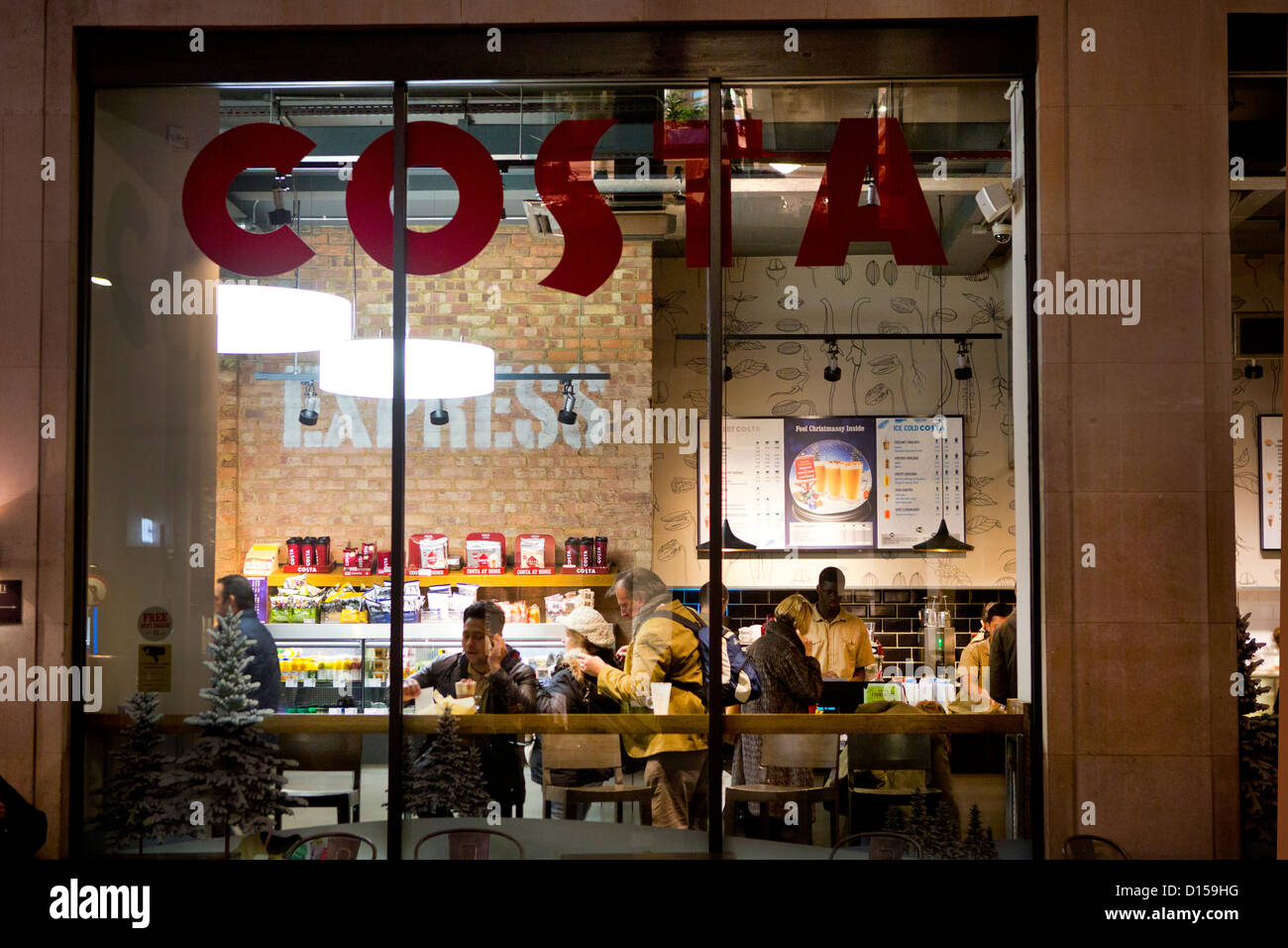 A Costa coffee shop in London. Stock Photo