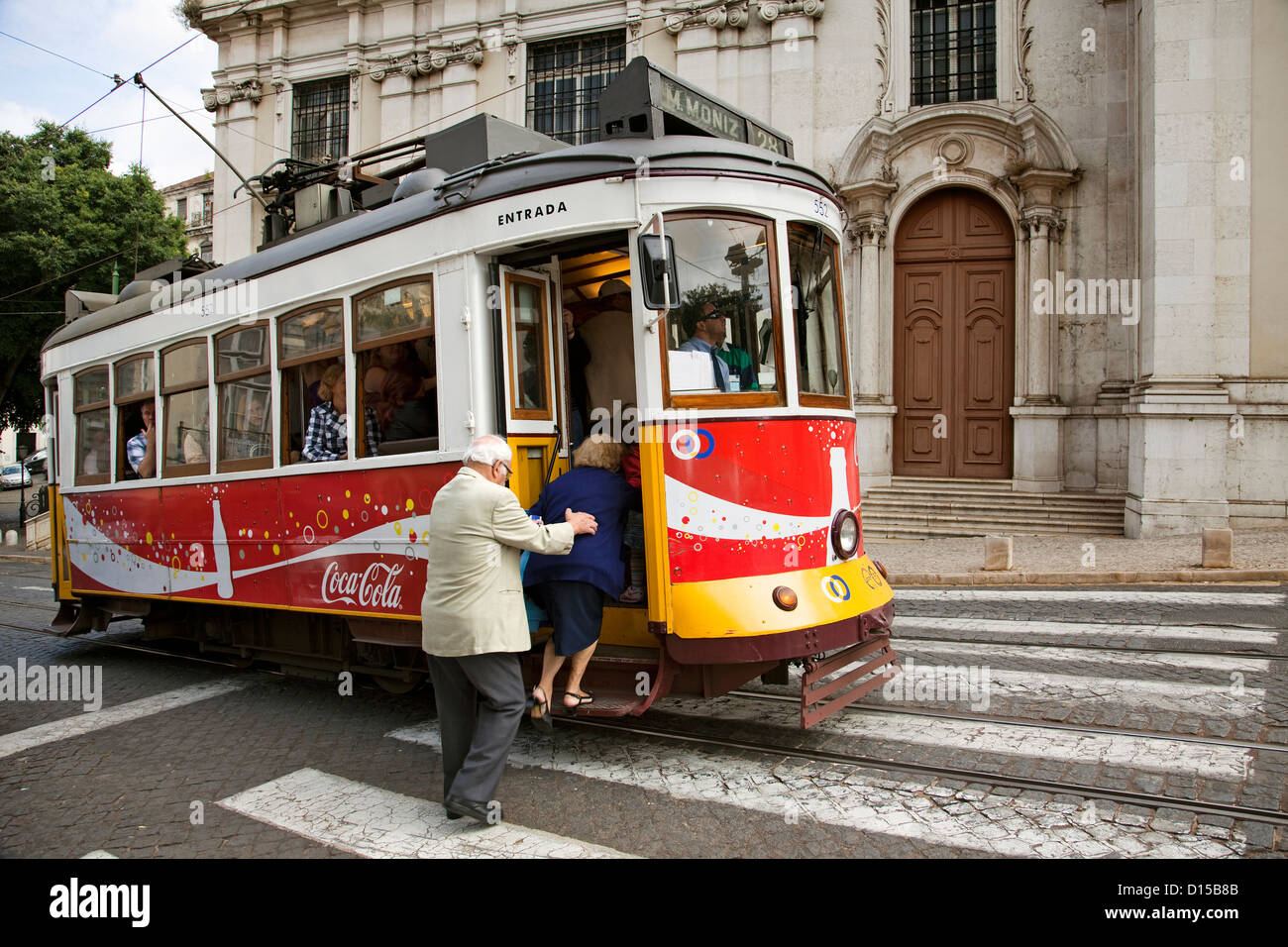 Portugal Lisbon tourist tram Tranvia turístico de Lisboa Portugal Stock Photo