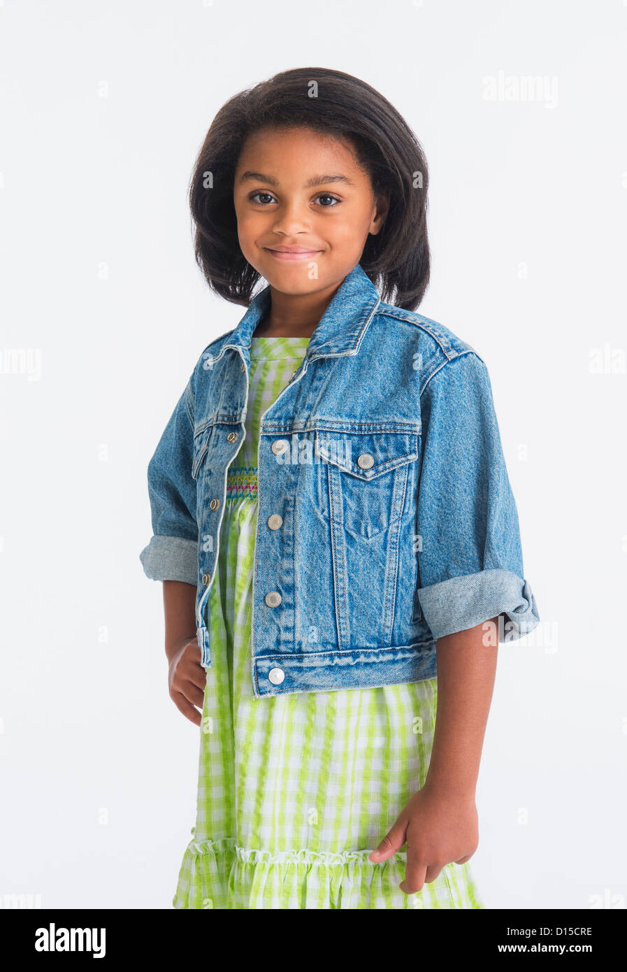 Smiling girl portrait in studio hi-res stock photography and images - Alamy