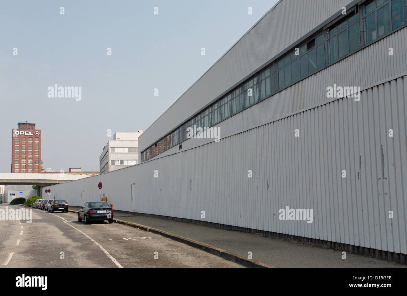 Russelsheim, Germany, entrance to Werksgelaende of Adam Opel GmbH Stock Photo