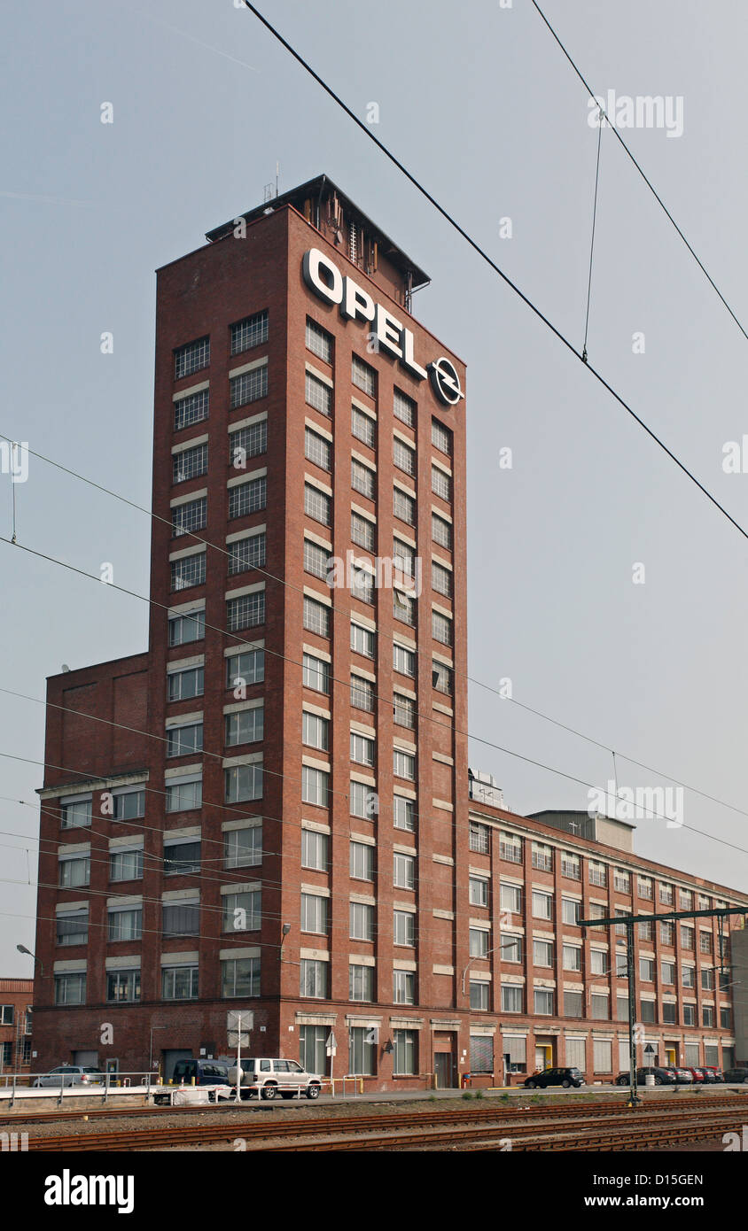 Russelsheim, Germany, Opel Tower of Adam Opel GmbH Stock Photo Alamy