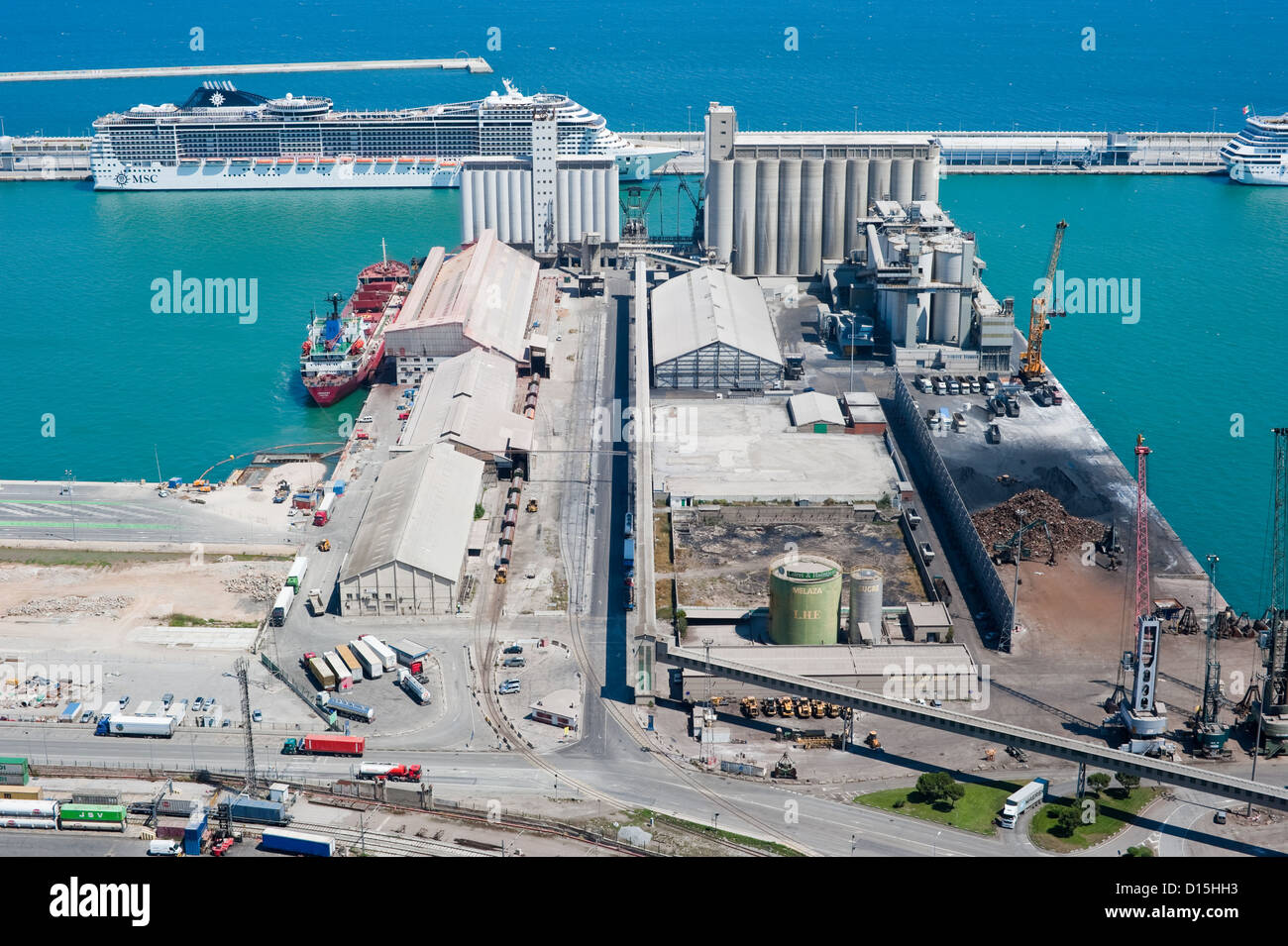 Aerial view spanish docks High Resolution Stock Photography and Images