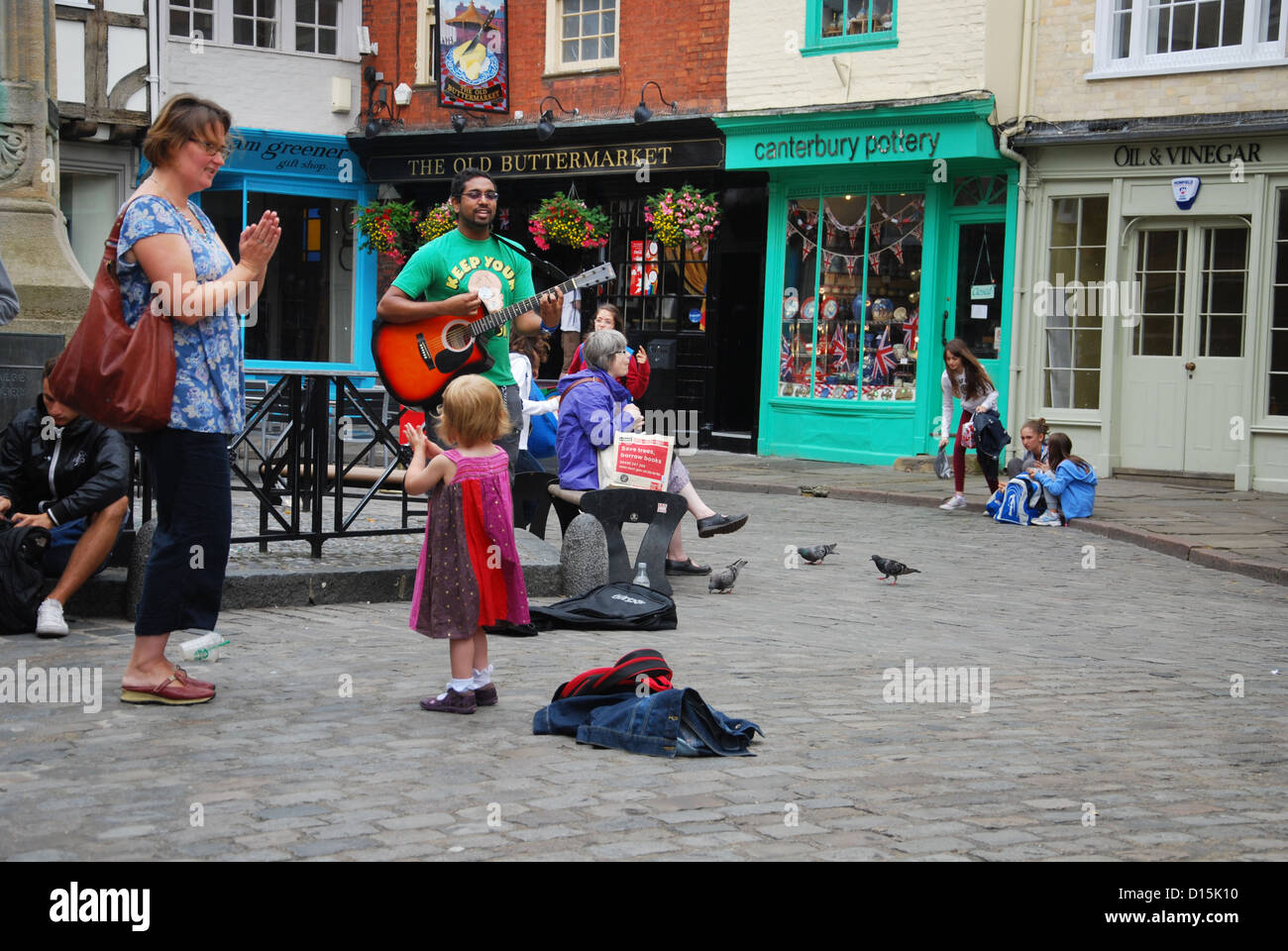 busking in Canterbury Kent UK Stock Photo Alamy
