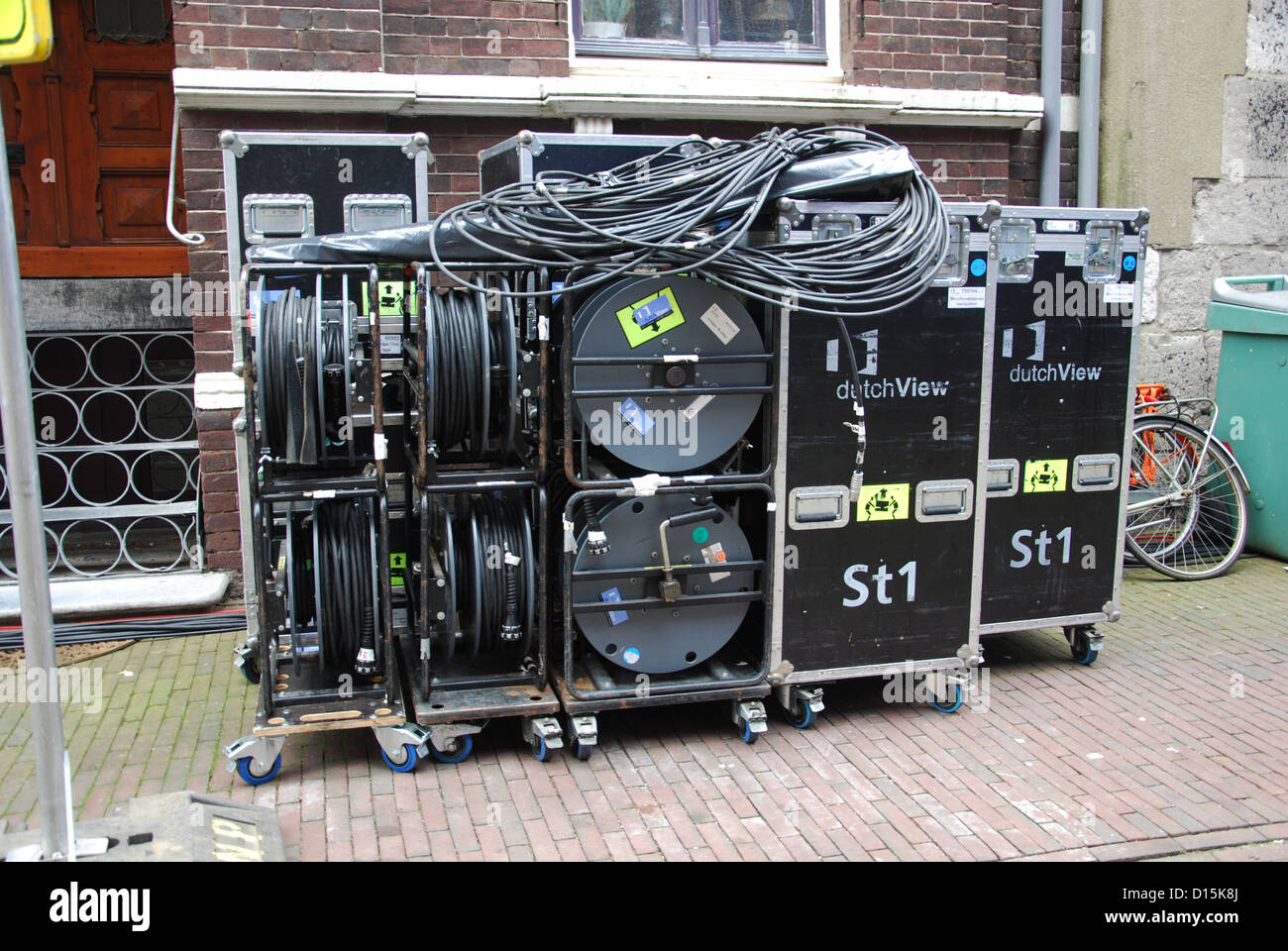 stage equipment at concert Stock Photo Alamy