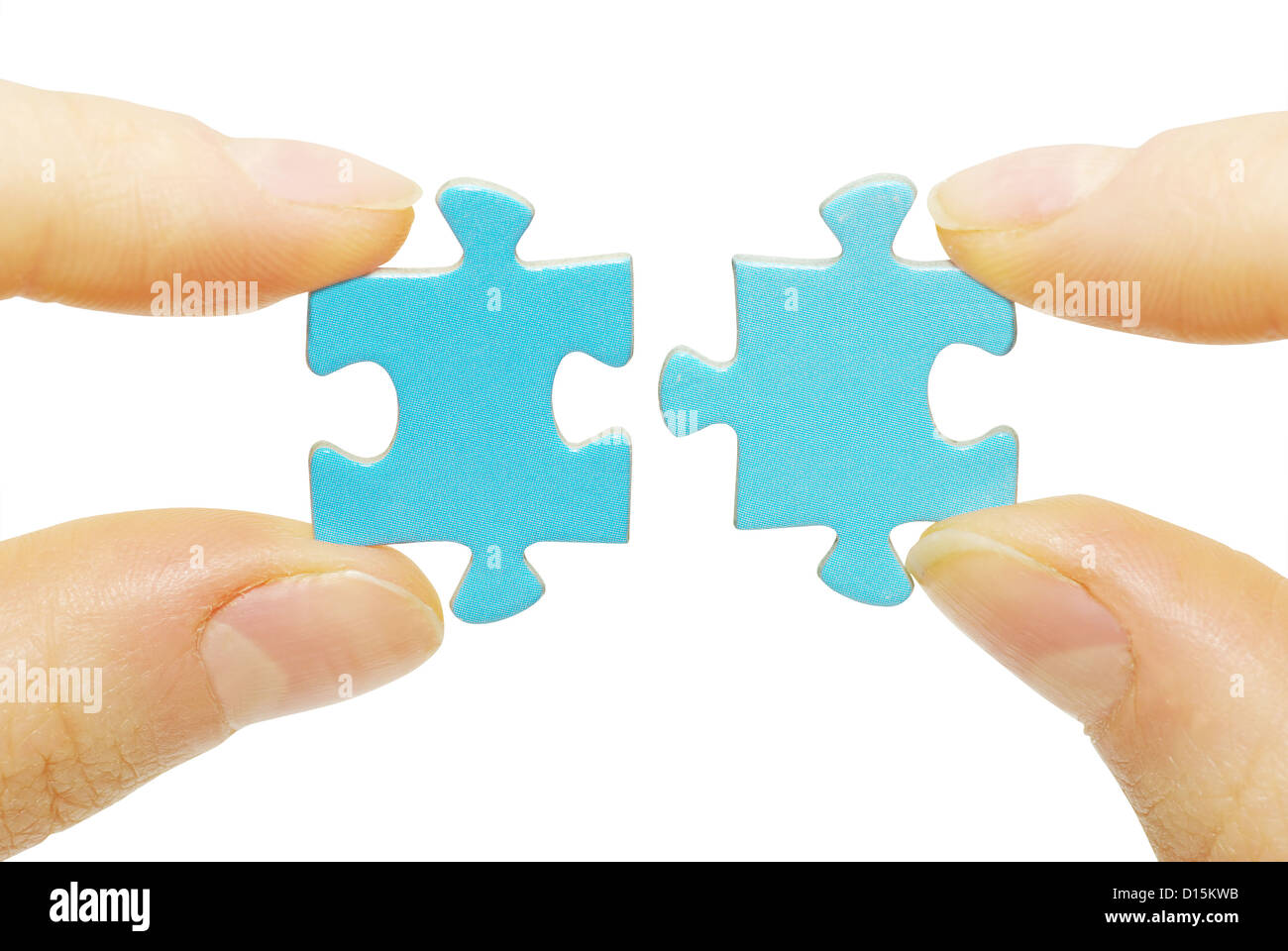 puzzle in hand isolated on white background Stock Photo - Alamy