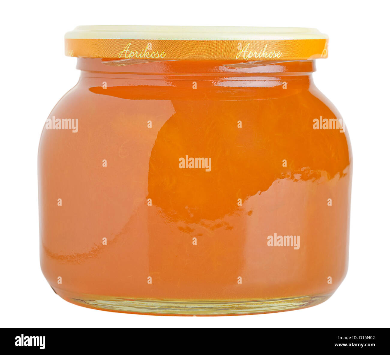 Preserve jar of apricot jam hi-res stock photography and images - Alamy